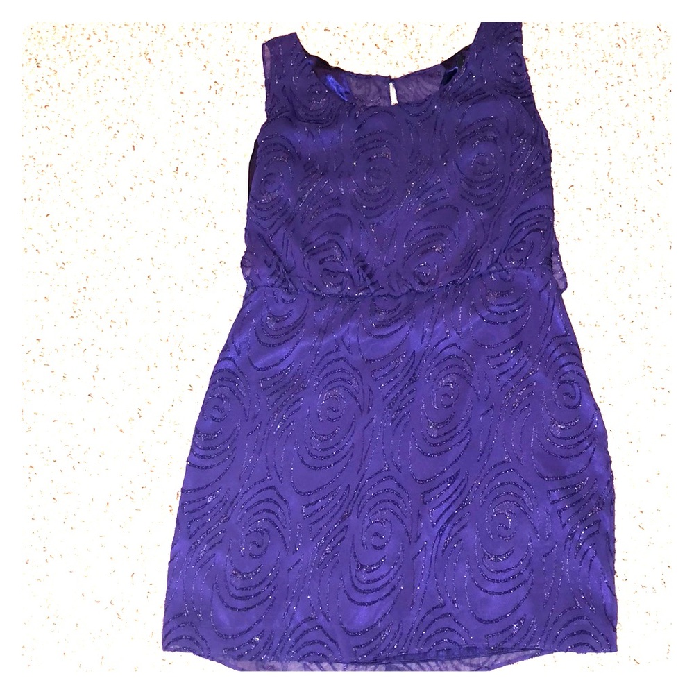 Purple sparkly cocktail dress